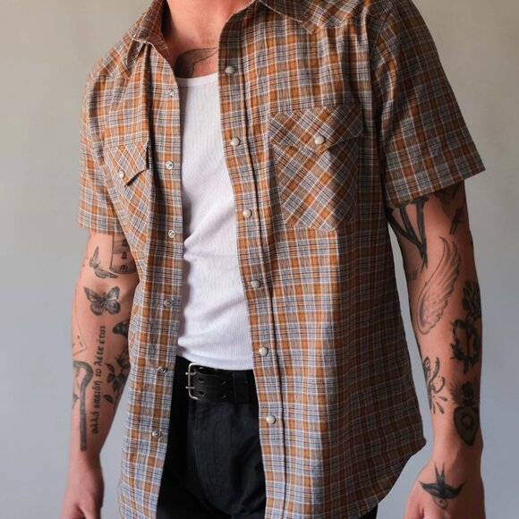 West Major - Sunday Plaid Western Shirt - Snap Buttons - Size Large - NWT - USA - Picture 16 of 16